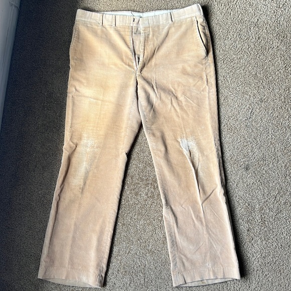 JOS.A.BANK Two-pleat Corduroy Pants, Men's, Size W32 cotton brown type Vintage Second Hand